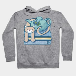 Cat Tea Books Hoodie